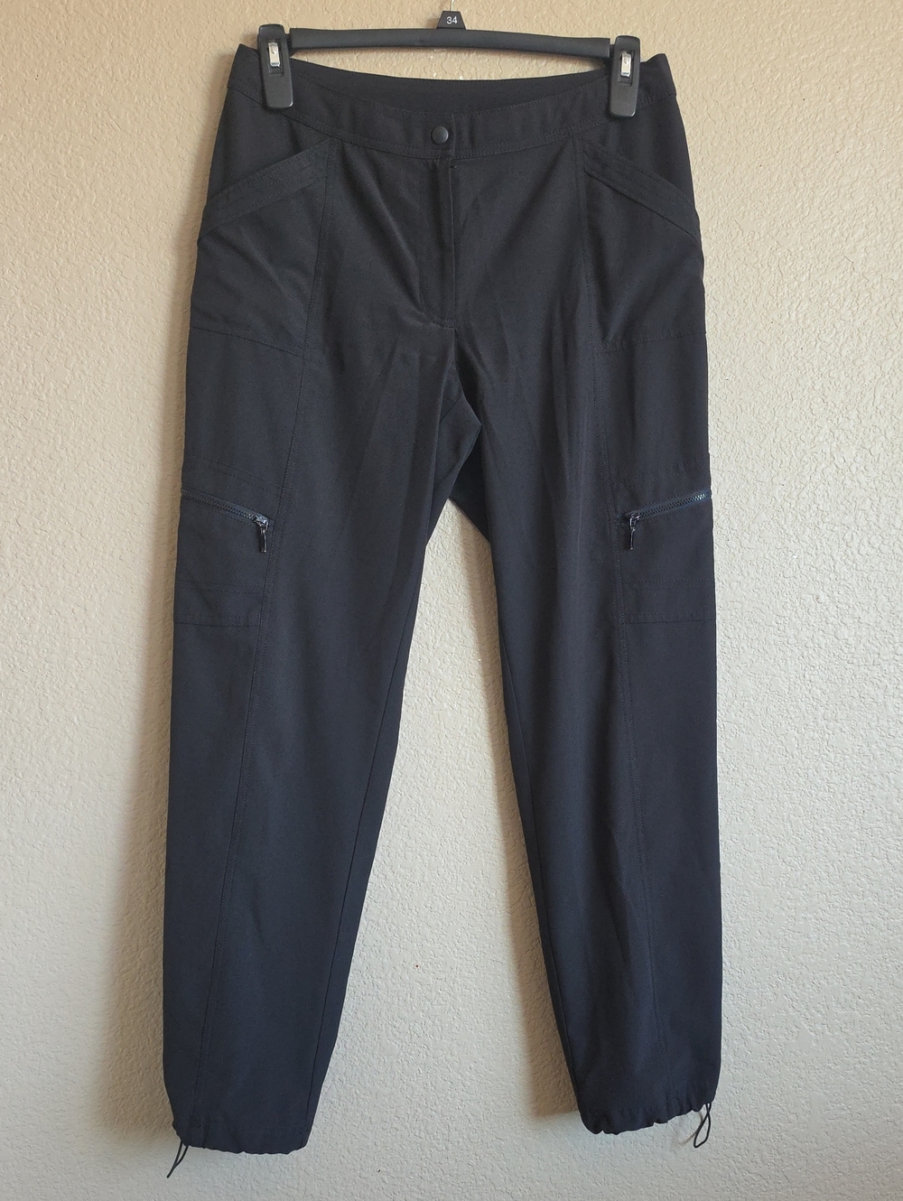 Zenergy By Chicos Black Zip Pocket Jogger Pants SZ 0.5 = 8